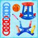 Inflatable Water Basketball Hoop Set Floating Pool Game For Kids Adults With Rings Ball Outdoor Swim Toy For Backyard Fun_desvips.com