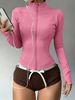 Women's Slim Fitting Yoga Jacket Warm Casual Running Fitness Wear With Cinched Waist All Season Polyester Sports Bra_desvips.com