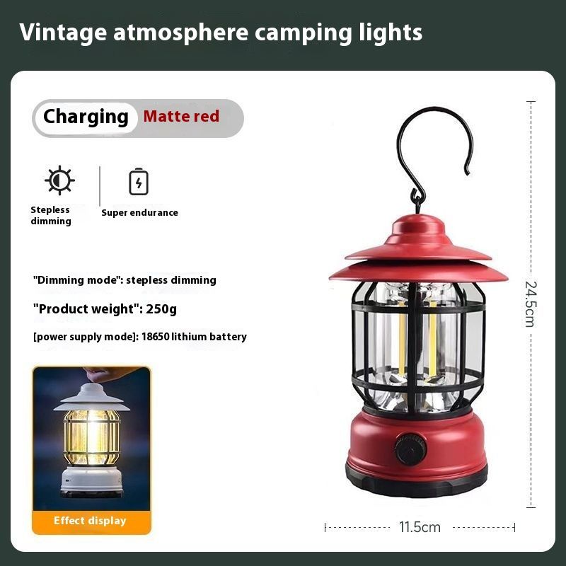 Outdoor Long-Lasting Lighting Ultra-Long Campsite Camping Rechargeable Tent Atmosphere Lantern_desvips.com
