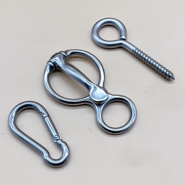 Stainless Steel Rope, Equipment, Horse Stall Outdoor Tie Buckle, Simple Rope Buckle Three-piece Set Wholesale_desvips.com