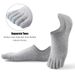 5 Pairs Men's Open Toe Boat Breathable Invisible Ankle Short Elastic Men Five Finger Socks Silicone Anti-slip Sports_desvips.com
