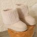 New Thick-soled Round Head Flip Hairy Short Snow Boots Women's Muffin Bottom Warm Thickened Cotton Shoes_desvips.com