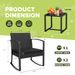 Homall 3-Piece Resin Outdoor Bistro Set With Rocking Chairs, Cushions, And Table For Porch, Poolside, Balcony, And Yard In Black_desvips.com