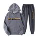 New Letter Fashion Print Unisex Sportswear Fleece Two-Piece Loose Hoodie Set_desvips.com