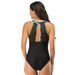 New Style Backless Sexy Swimwear Printed Strap One-Piece Swimsuit Women_desvips.com