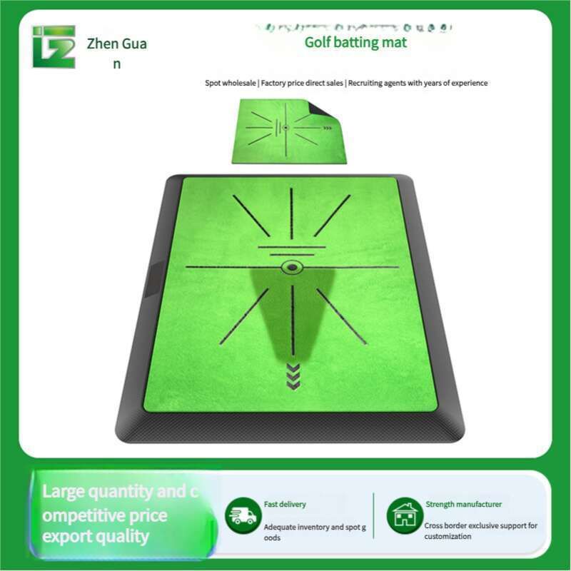 New Golf Ball Track Strike Practice Rubber Bottom Dual Color Pad_desvips.com