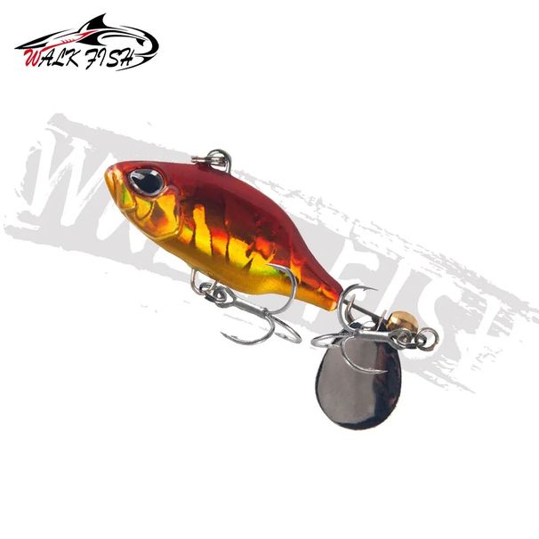 WALK FISH 48mm 8.5g Rotating Tail Vibration Lures Spinner Spoon Fishing Lures Jigs Tractor VIB Fishing Hard Baits Tackle Trout_desvips.com