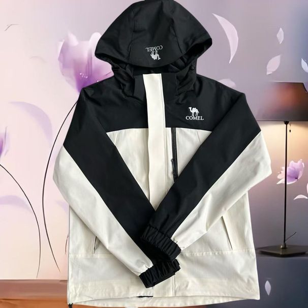 Heat-Printed Reflective With Letters, Hooded Hard Shell 2025 Loose New Fashionable Stylish Internet Celebrity Jacket_desvips.com