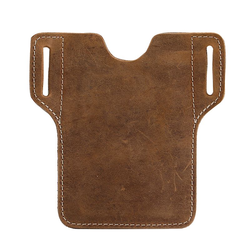 Xmyb Retro Vertical First Layer Crazy Horse Waist Mobile Phone Men Genuine Leather Outdoor Casual Small Hanging Bag_desvips.com