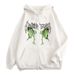 Skull Butterfly Street Hip Hop Gothic Harajuku Y2k Black Zipper Double Layer Hoodie Women's Jacket Sweatshirt_desvips.com