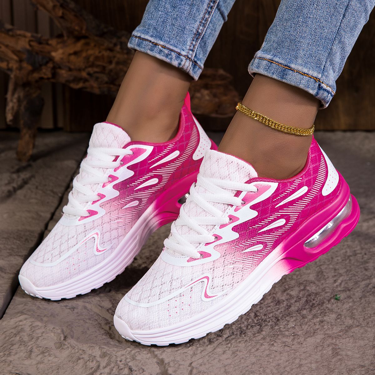 YRZL Women Sneakers Breathable Lightweight Running Non Slip Wear Resistant Comfortable Women's Walking Shoes_desvips.com