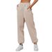 High Waist Casual Jogger Pants For Women & Men - Soft Polyester Lounge Pants With Drawstring, Comfortable Loose Fit Sweatpants For Running_desvips.com