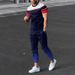 Men's Clothing loose sports suit 3D digital printing personalized fashion short-sleeved trousers_desvips.com