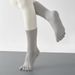 Horizontal Striped High Tube Elastic Professional Women's Non-Slip Yoga Autumn Winter Dance Five-Toe Compression_desvips.com