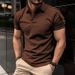 001 Summer In-Stock Cross-Border European American Men's With Turn-Down Collar And Button, Arm Pocket, Sports Polo_desvips.com