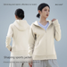 Spring And Autumn Jacket For Women, Slim Fit, Hooded, Zipper, Solid Color Sweatshirt, Casual Sports Fitness Yoga Top_desvips.com