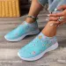 High Quality Plus Size 43 Comfort Breathable Casual Sneakers Fashion Rhinestone Flat Shoes For Women 2024_desvips.com