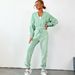 Women's Clothing Solid Color Cardigan Hooded Pants Women's Leisure Fashion Long Sleeve Sweater Set_desvips.com