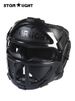STARLIGHT Professional Boxing Headgear With Face Shield – Heavy-Duty PU Protection For Adults, Martial Arts, Sparring & Training (Black/White, S/M/L)_desvips.com