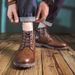 Martin American Style Large Size Work Men's Trendy High-top Motorcycle Short Paratrooper Boots_desvips.com