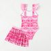 New Girls' Fish Scale Print Two-piece Swimsuit, Fresh And Stylish Skirt-style Hot Spring Children's Swimwear, Wholesale_desvips.com