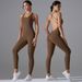 Backless Halter Neck Yoga Bodysuit Quick Drying Sports Jumpsuit Peach Shaped Hip Lifting Tight for Running Fitness_desvips.com