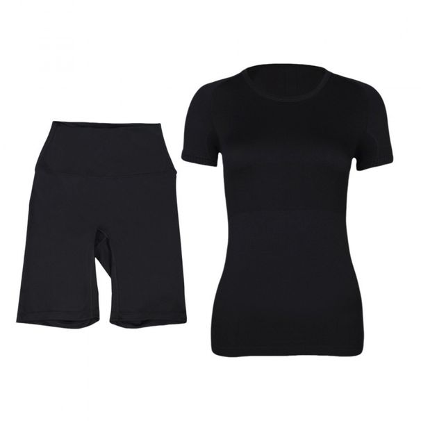 Lulu Original Label Pantsuit Top, Short-sleeved Women's Slim-fit Jacket, Stretchy Sports Yoga Wear_desvips.com