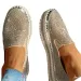 Ladies Flat Sequined Sneakers Casual Women's Mesh Lace-up Fine Dia Sequins Thick-soled Comfortable Vulcanized Shoes_desvips.com
