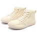 HOBIBEAR Mid-Top Barefoot Unisex Wide Toe Box Canvas Sneakes Zero Drop Lace Up Outdoor Walking Shoes_desvips.com