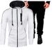 22 Spring And Autumn New Men's Sports Hooded Cardigan Long Sleeve Sweatshirt Sweatpants Casual Zipper Suit_desvips.com