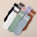 Non Slip Yoga Socks For Women Professional Pilates Socks New Style Spring Summer Mid Calf Socks_desvips.com