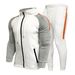 Men's Casual New Slim Fit Hip-hop Solid Color Sports Set_desvips.com