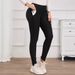 Fleece-Lined Thickened Smooth Lamb Wool Pocket Leggings For Women, High-Waisted Tight-Fitting Thermal Pants, New Autumn_desvips.com