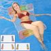 Premium Glitter Gradient Pool Float Thickened Eco PVC Lounge Bed With Backrest For Adults 180cm Water Hammock For Pool Lake_desvips.com