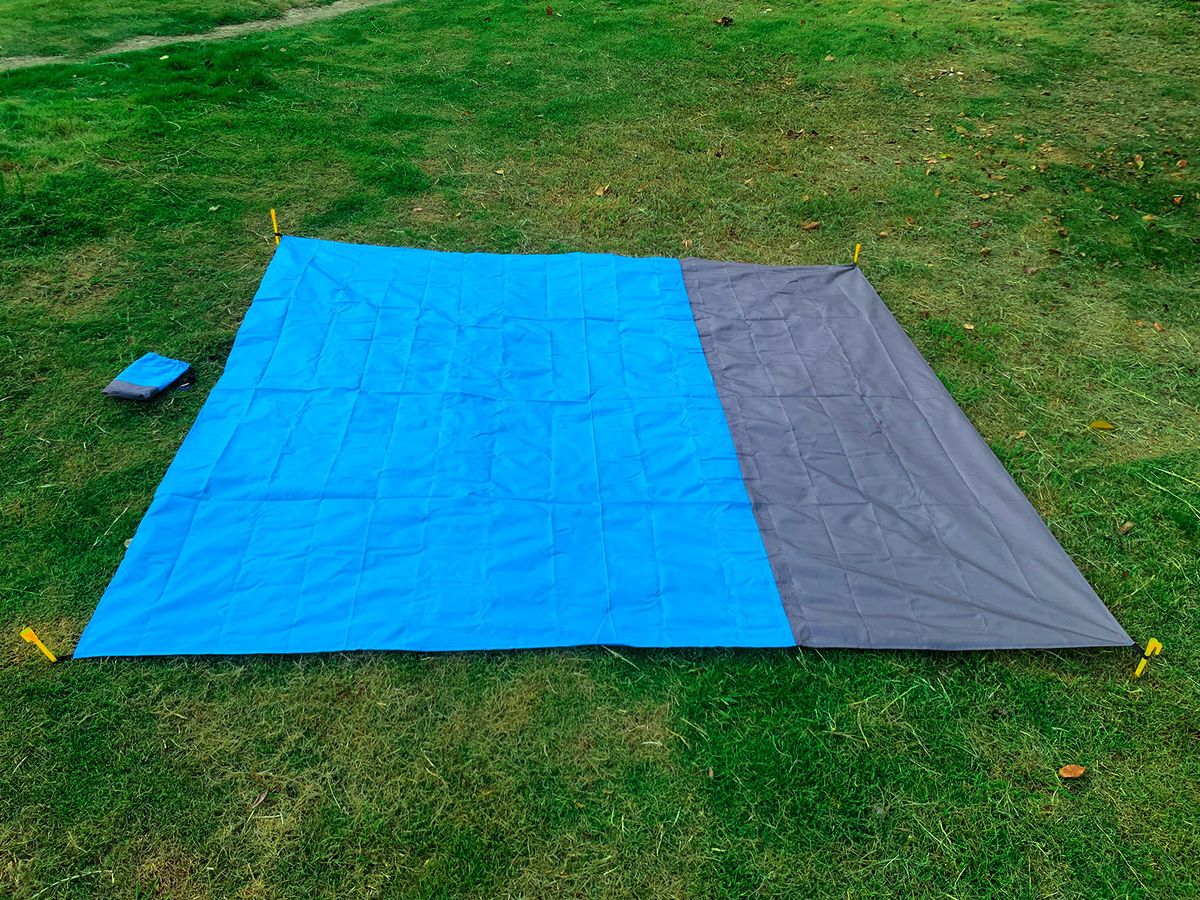 Outdoor Camping Waterproof Beach Mat Portable Foldable Polyester Pocket Picnic Mat Moisture Proof Mat_desvips.com