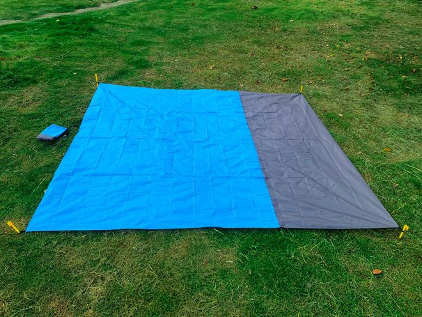 Outdoor Camping Waterproof Beach Mat Portable Foldable Polyester Pocket Picnic Mat Moisture Proof Mat_desvips.com
