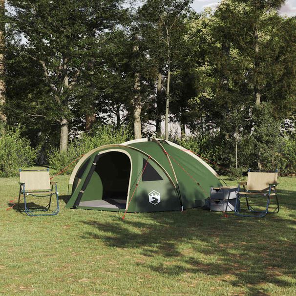 Spacious Dome Camping Tent - Polyester Fabric - Blue, Gray, Orange, Green - 308 X 268 X 130 Cm - Indoor & Outdoor Use - Summer Comfort - Durable_desvips.com