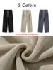 Winter Men's Sweatpants Korean Fashion Thick Warm Fleece Wide Leg Straight Loose Track Pants Male Casual Thermal Velvet_desvips.com