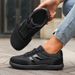 Women's Toe Sneakers Barefoot Casual Wide Last Fashionable Canvas Black Flat Board Breathable Mesh Men's Shoes_desvips.com