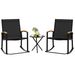Shintenchi 3-Piece Outdoor Rocking Bistro Set With Textilene Fabric, Includes Two Rocking Chairs And A Table, Suitable For Patio, Front Porch, Lawn, G_desvips.com