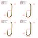 Bare 200pcs/Pack Bagged Lure Fly Fishing Gold High Carbon Steel Single Hooks 8000_desvips.com