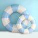 Manufacturer Wholesale Children's Plaid Swimming Inflatable Baby Underarm Ring, Popular Retro Maple Leaf Thickened Model_desvips.com