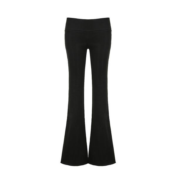 Personalized Sports Low Waist Rolled Hem Flared European And American Street Style Autumn Winter New Hot Girl Slim Fit_desvips.com