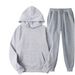 2024 New Solid Color Pullover Sports Sweater Set Fashion Fleece Men's Hoodie_desvips.com