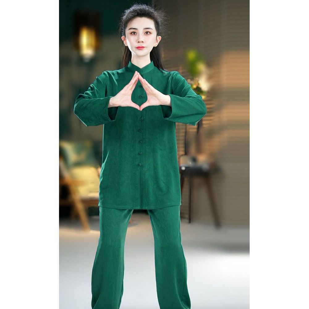 Spring Autumn New Clothing For Men And Women, Martial Arts Performance Tai Chi Practice Home Short Sleeve Outfit_desvips.com