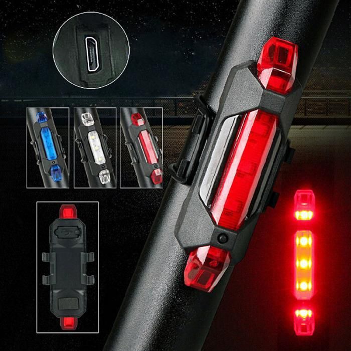 Wholesale mountain bike light riding tail light USB rechargeable light mini warning light night bike equipment bicycle tail light_desvips.com