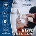 Purple Dragon VG10 Full Tang Fixed Blade Survival Knife With Leather Sheath_desvips.com