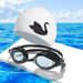 Waterproof Ear-protecting Silicone Swim Cap For Children And Adults, Universal, Cartoon Print, Non-tightening,_desvips.com