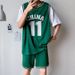 A Set Of Men's Basketball Casual Sports Suits, 2025 New Korean Style Trendy And Stylish Summer Outfits_desvips.com