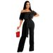 Women's Clothing sexy ruffled off-shoulder jumpsuit_desvips.com